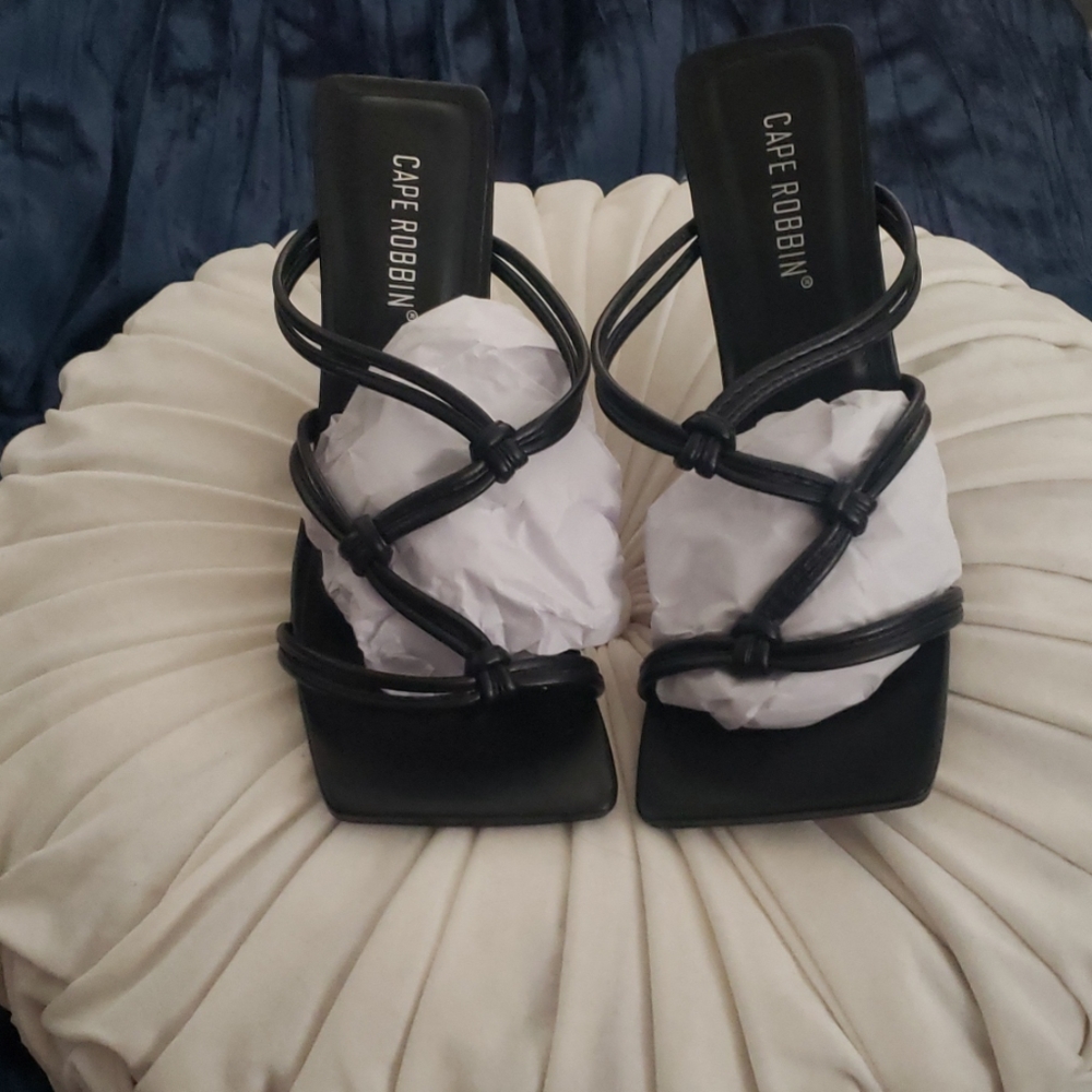 Cape Robbin Strappy Square Toe Heels